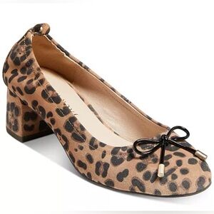 Jack Rogers Leopard Print with Bow 
Women's Miranda Elastic Mid-Heel Pumps 7.5